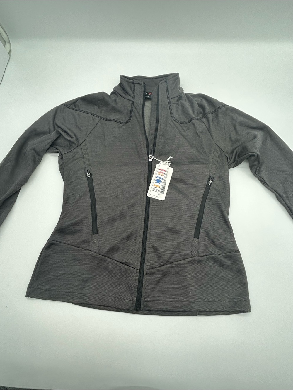 North End Women's Gray Full-Zip Active Jacket Small
